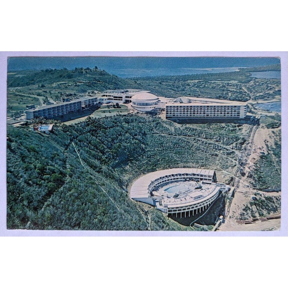 Aerial View El Conquistador‎ Resort Las Croabas Fajardo Puerto Rico VTG Postcard
